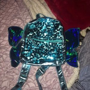 Blue sequin fairy backpack